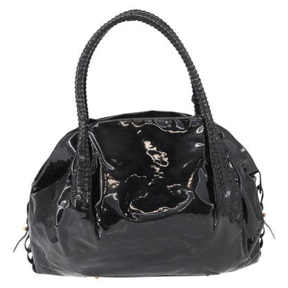 Salvatore Ferragamo Gancini Tote Patent leather, BLACK, PATENT_LEATHER, Tote bag