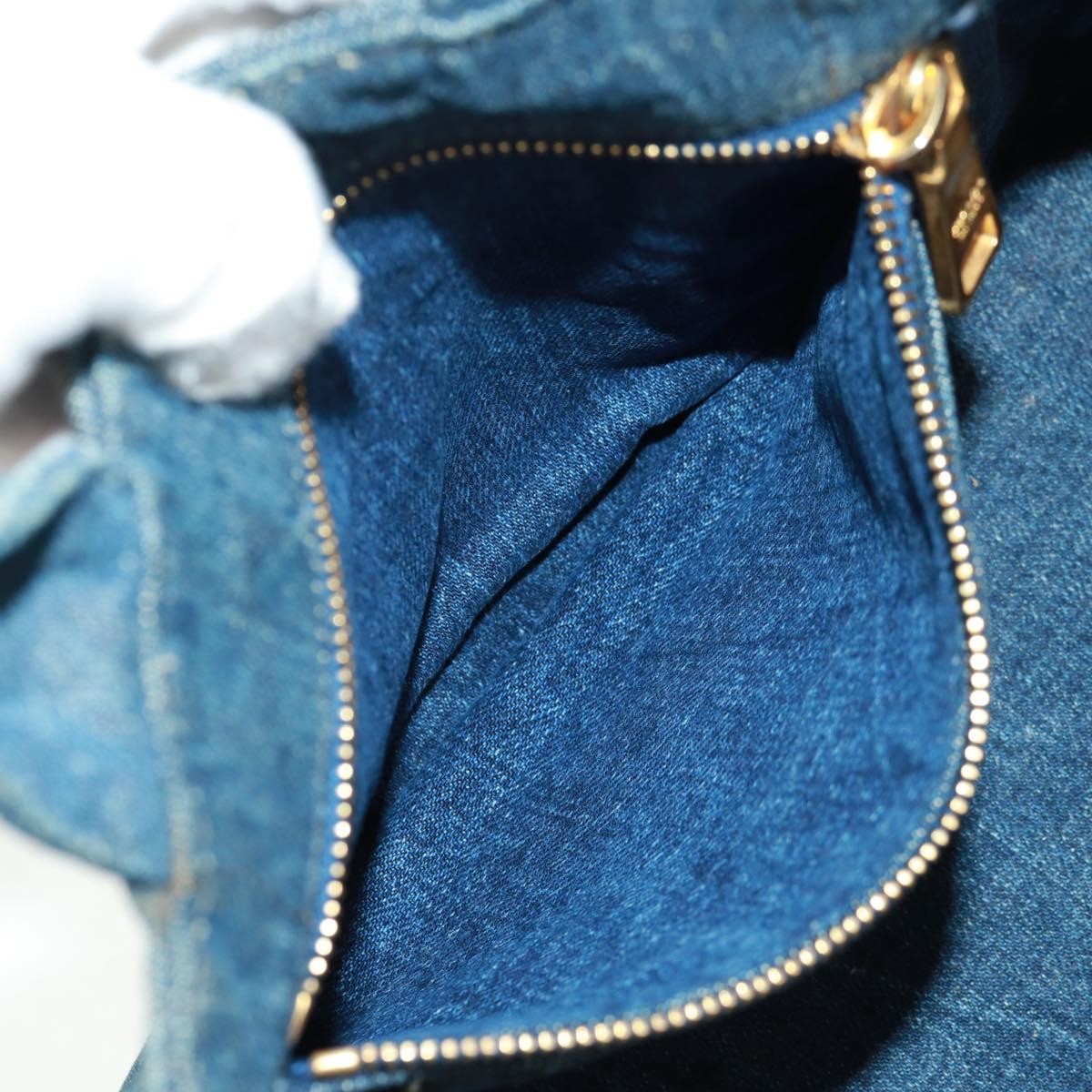 Prada Canapa Tote Denim, BLUE, DENIM_JEANS, Tote bag