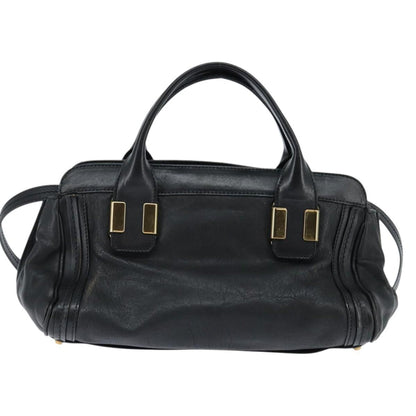 Chloe Alice Satchel Leather, BLACK, LEATHER, Handbag