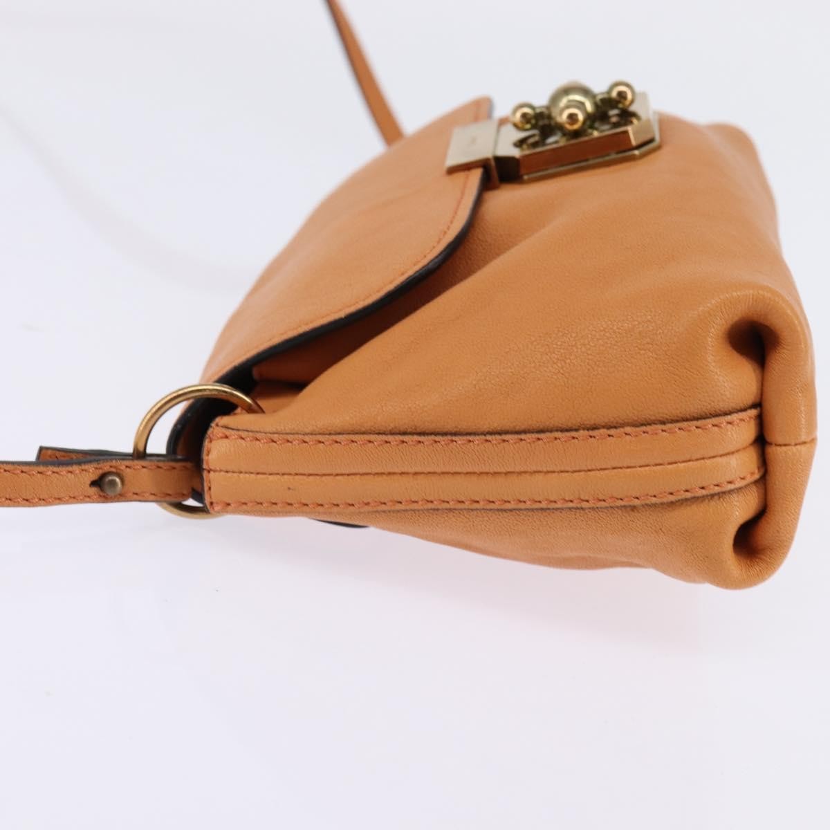 Chloe Elsie Crossbody Bag Leather, ORANGE, LEATHER, Shoulder bag