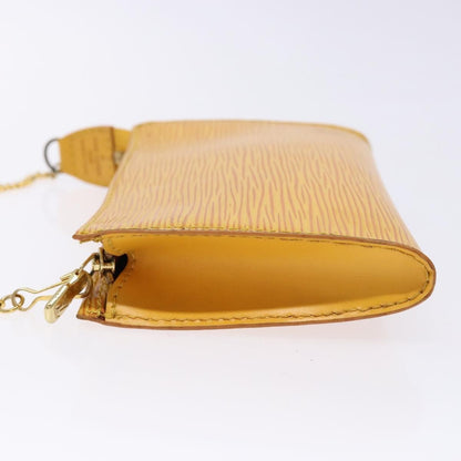 Louis Vuitton Pochette Accessoires Epi Leather, YELLOW, LEATHER, Clutche & pouche