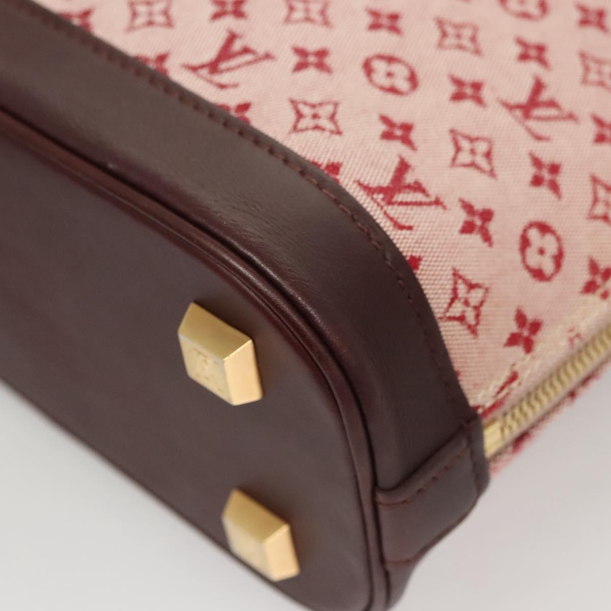 Louis Vuitton Alma Handbag Mini Lin, RED, CANVAS, Handbag