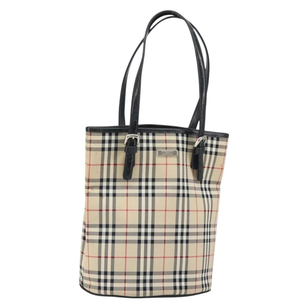 Burberry Nova Check Tote Nylon, BEIGE, NYLON, Tote bag