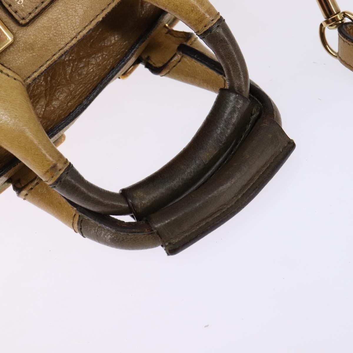 Chloe Ethel Handbag Leather, BEIGE, LEATHER, Handbag