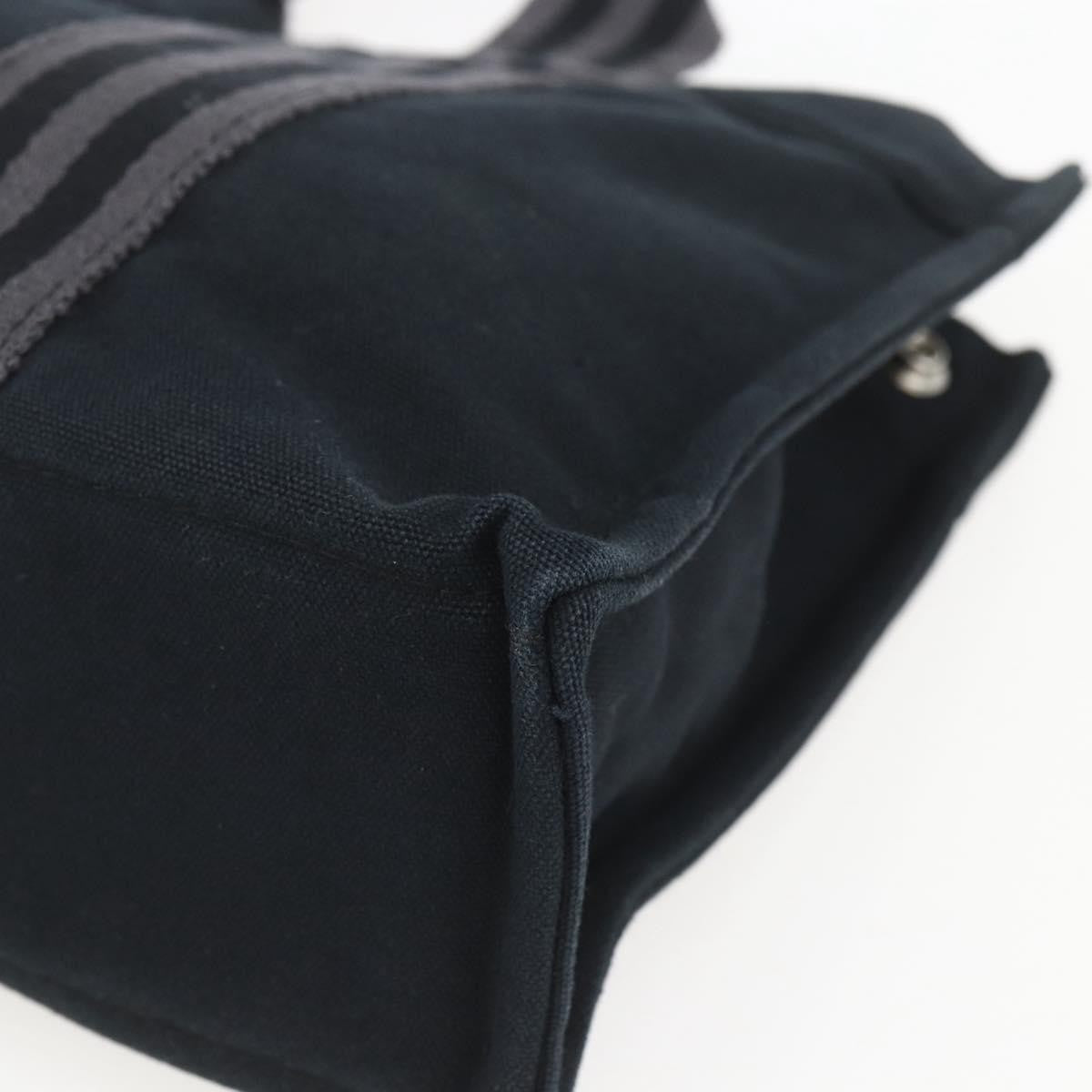 Hermes Fourre Tout Tote Canvas, BLACK, CANVAS, Tote bag