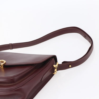 cartier Must de Cartier Shoulder Bag Leather, BURGUNDY, LEATHER, Shoulder bag