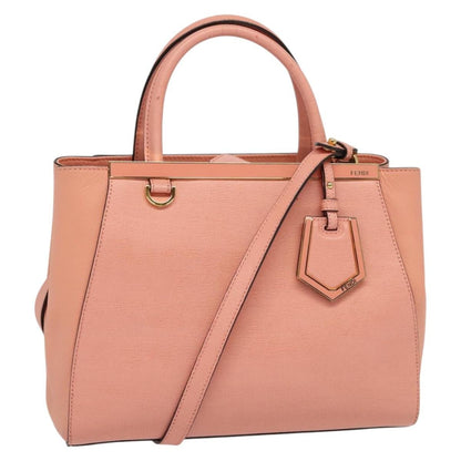 Fendi 2Jours Bag Leather, PINK, LEATHER, Handbag