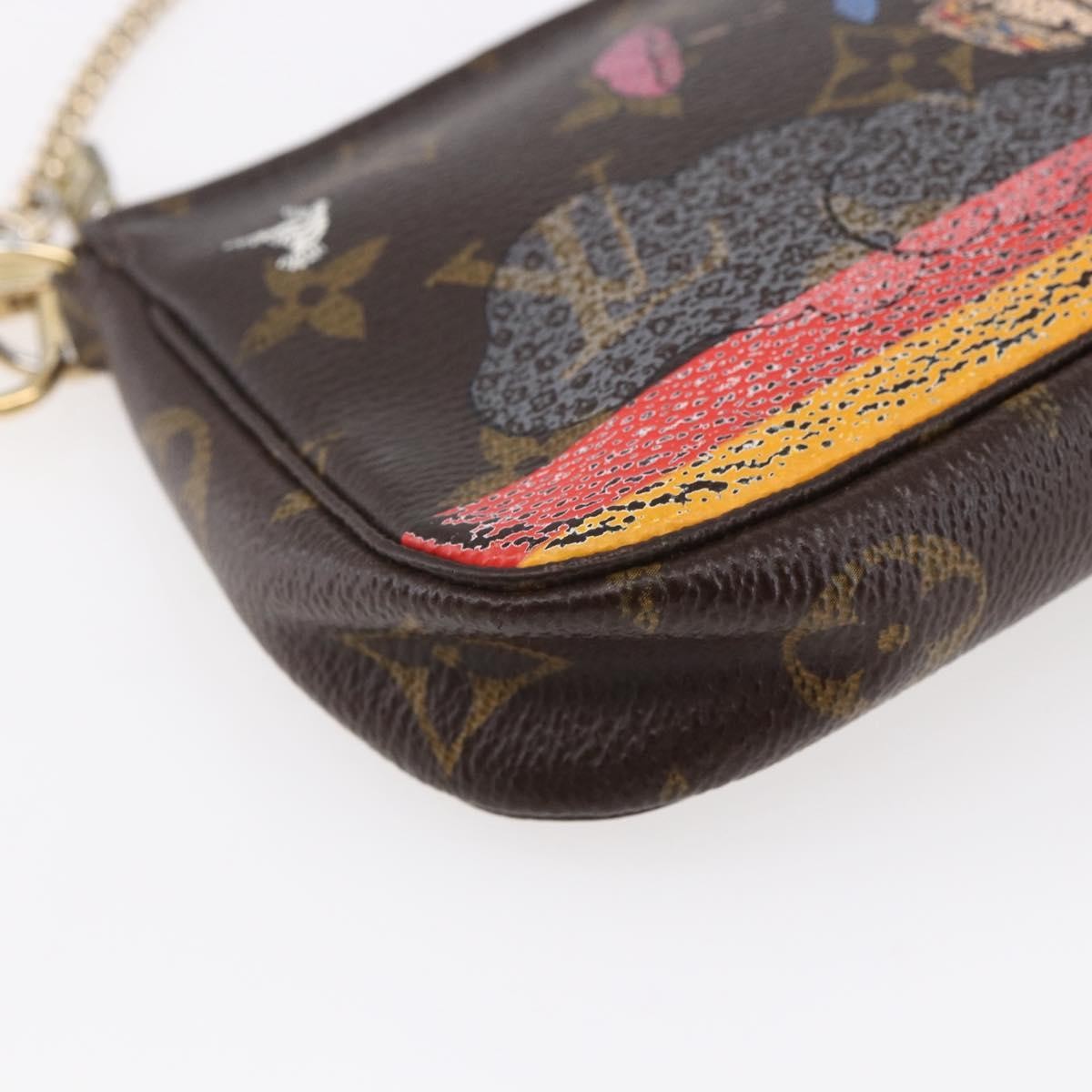 Louis Vuitton Pochette Accessoires Limited Edition Christmas Animation Monogram Canvas, BROWN, CANVAS, Clutche & pouche