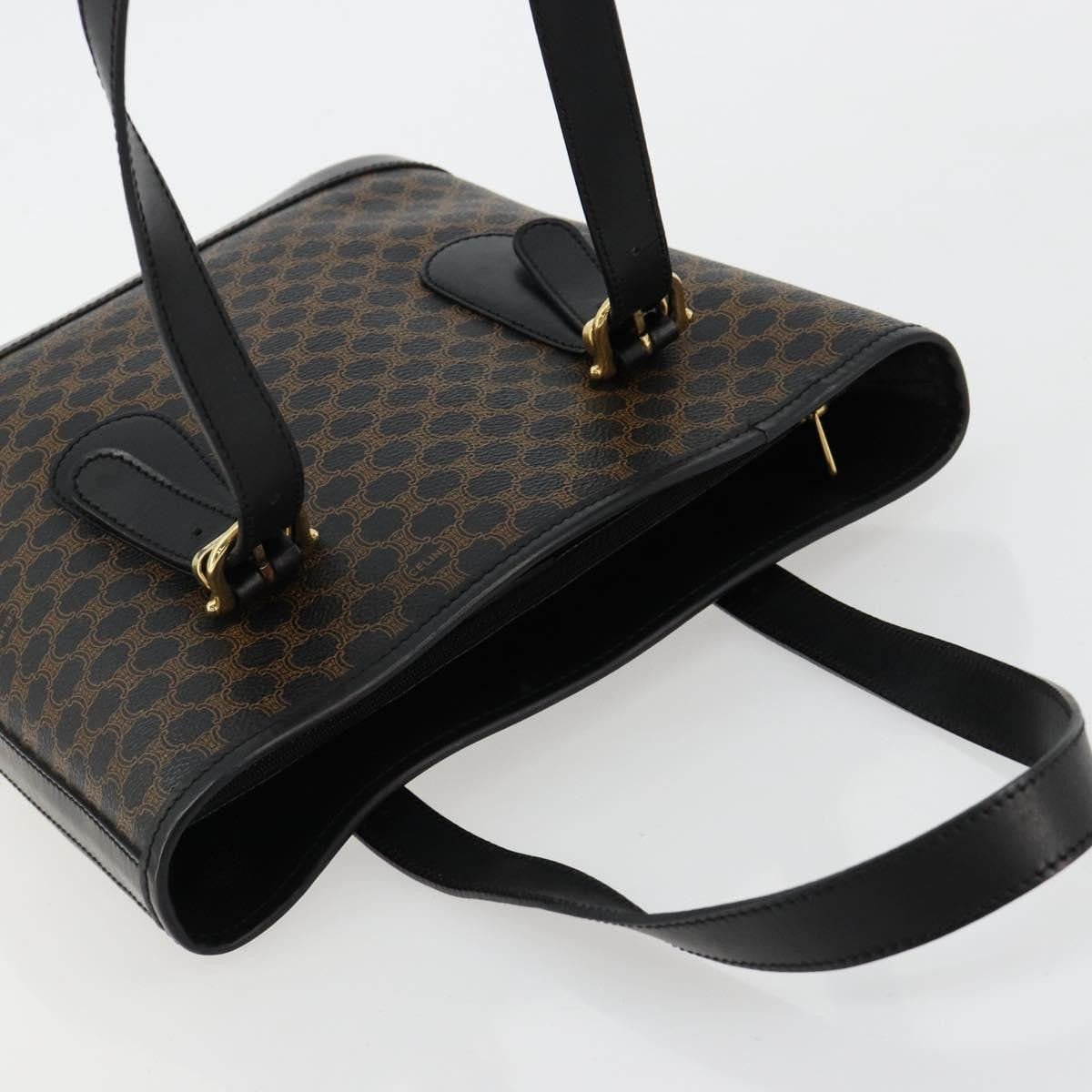 Celine Vintage Macadam Tote bag Canvas, Black, Canvas, Tote Bag