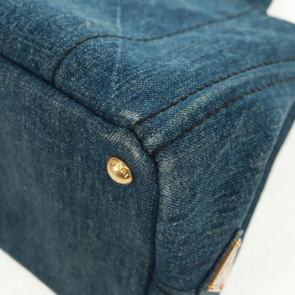Prada Canapa Tote Denim, BLUE, DENIM_JEANS, Tote bag