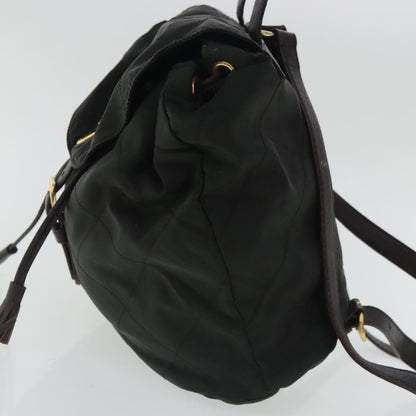 Prada Buckle Backpack Quilted Tessuto, GREEN, NYLON, Backpack