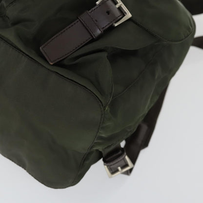 Prada Double Front Pocket Backpack Tessuto, KHAKI, NYLON, Backpack