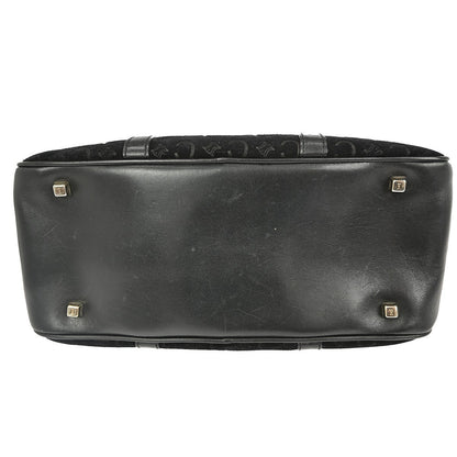 Celine C Macadam Handbag Suede, BLACK, SUEDE, Handbag