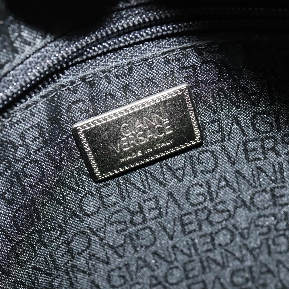 Versace Medusa Shoulder Bag Leather, BLACK, LEATHER, Shoulder bag