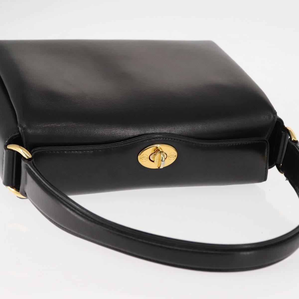 Gucci Vintage Convertible Box Crossbody Bag Leather, BLACK, LEATHER, Handbag
