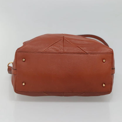 Chloe Elsie Satchel Leather, BROWN, LEATHER, Handbag