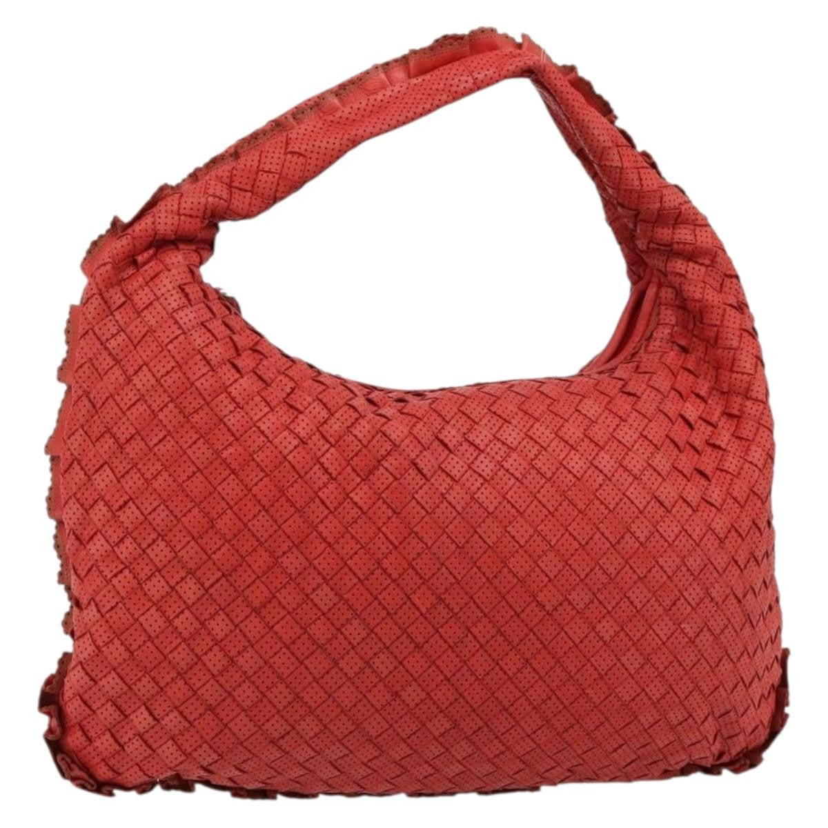 Bottega Veneta Intrecciato Shoulder bag Leather, Red, Leather, Shoulder Bag