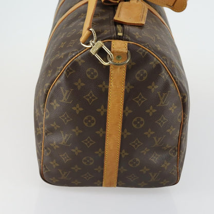 Louis Vuitton Keepall Bandouliere Bag Monogram Canvas, BROWN, CANVAS, Travel bag