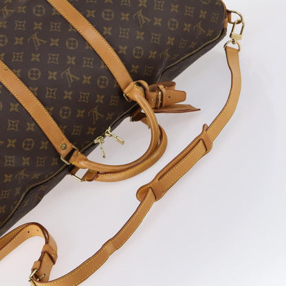 Louis Vuitton Keepall Bandouliere Bag Monogram Canvas, BROWN, CANVAS, Travel bag