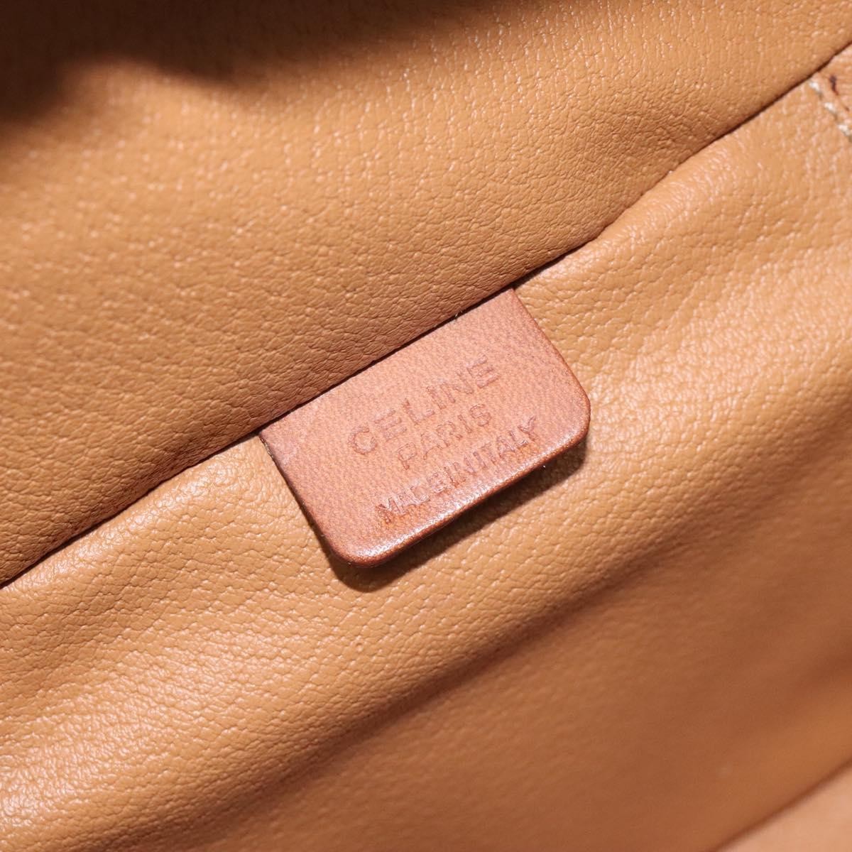 Celine Vintage Double Zip Vanity Case Macadam Coated Canvas, BROWN, CANVAS, Toiletry Case