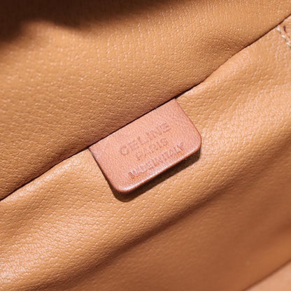 Celine Vintage Double Zip Vanity Case Macadam Coated Canvas, BROWN, CANVAS, Toiletry Case