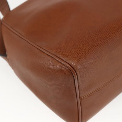 Celine Circle Logo Shoulder Bag Leather, BROWN, LEATHER, Shoulder bag