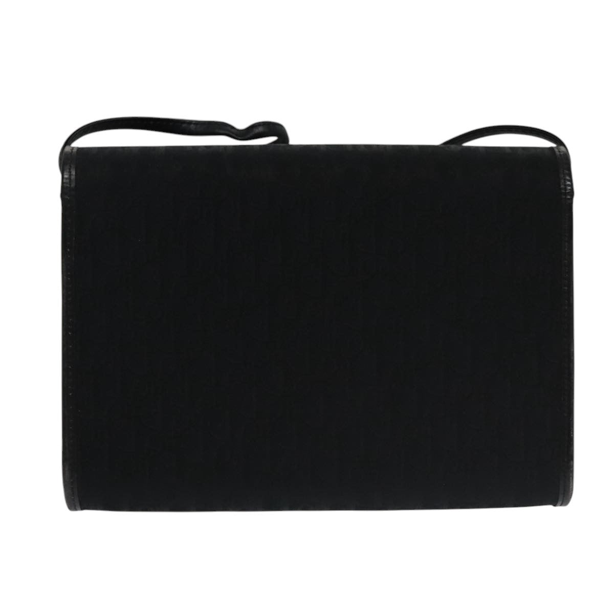 Christian Dior Vintage Trotter Crossbody Bag Diorissimo Coated Canvas, BLACK, CANVAS, Shoulder bag