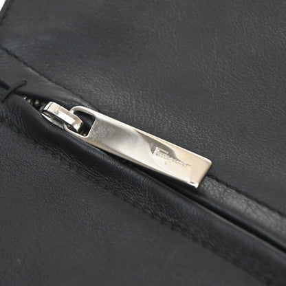 Salvatore Ferragamo Vintage Shoulder Bag Leather, Black, Leather, Shoulder Bag