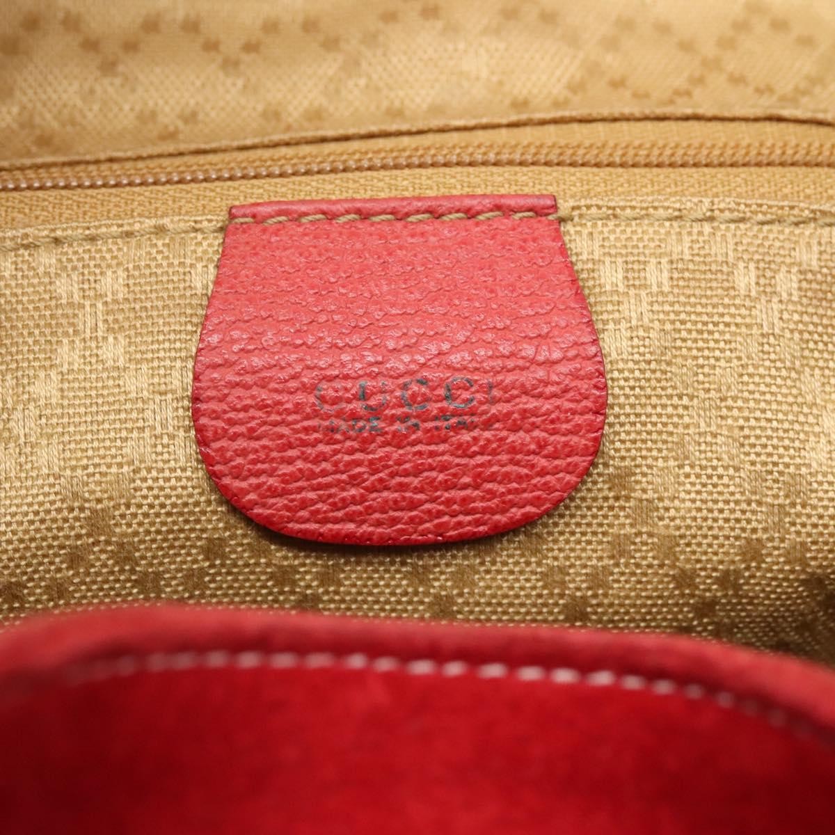 Gucci Bamboo Tassel Backpack Suede, RED, SUEDE, Backpack