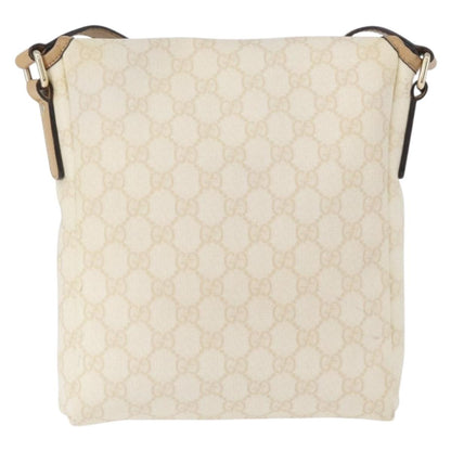 Gucci Flap Messenger GG Coated Canvas, Beige, Canvas, Shoulder Bag