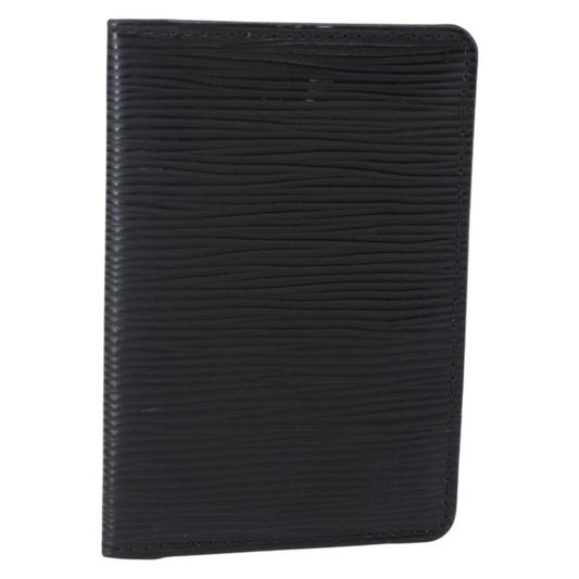 Louis Vuitton pocket organizer Leather, BLACK, LEATHER, Card Holders