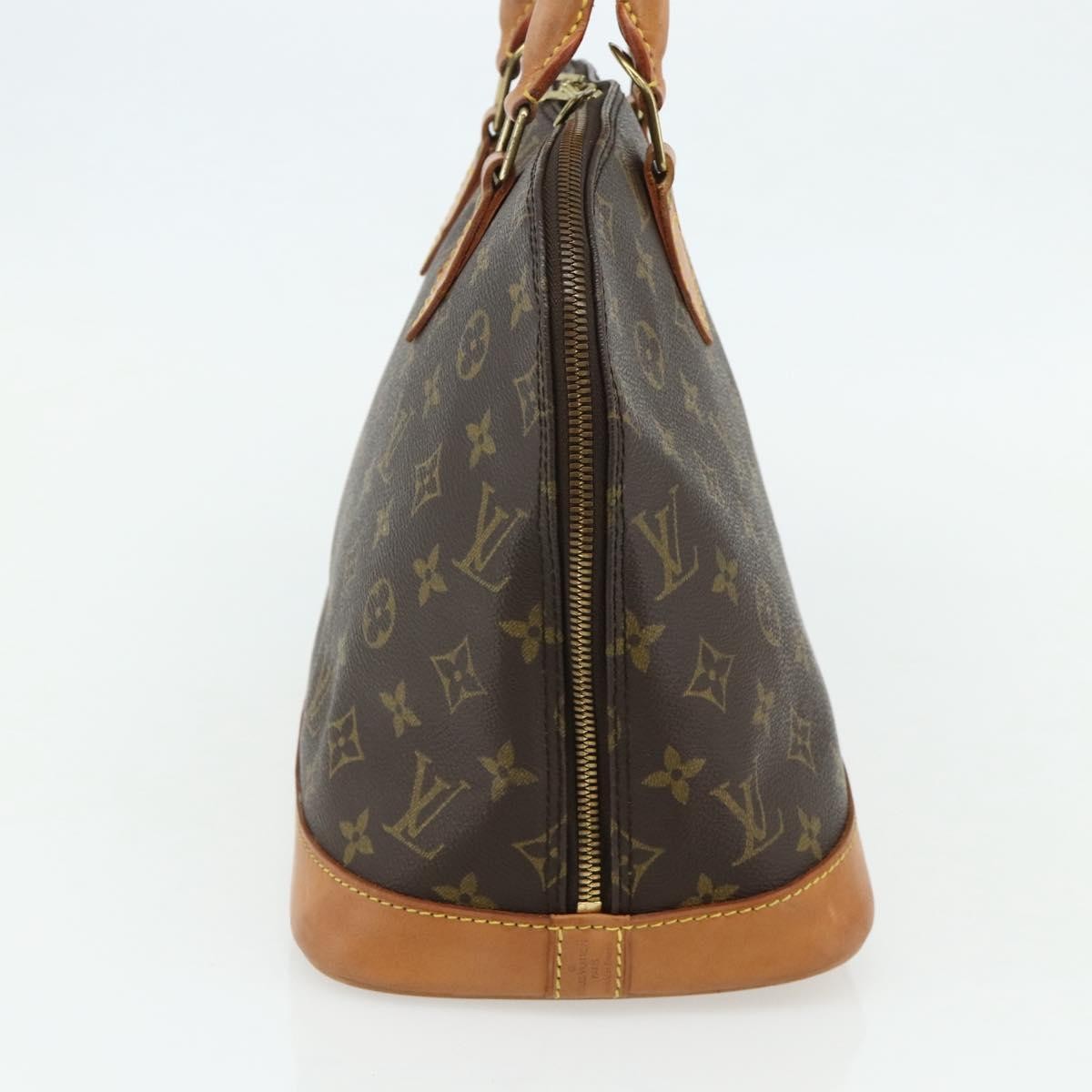 Louis Vuitton Alma Handbag Monogram Canvas, Brown, Canvas, Handbag
