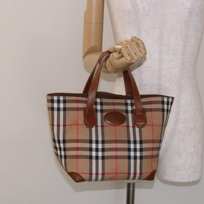 Burberry Nova Check Tote Canvas and Leather, BEIGE, CANVAS, Tote bag