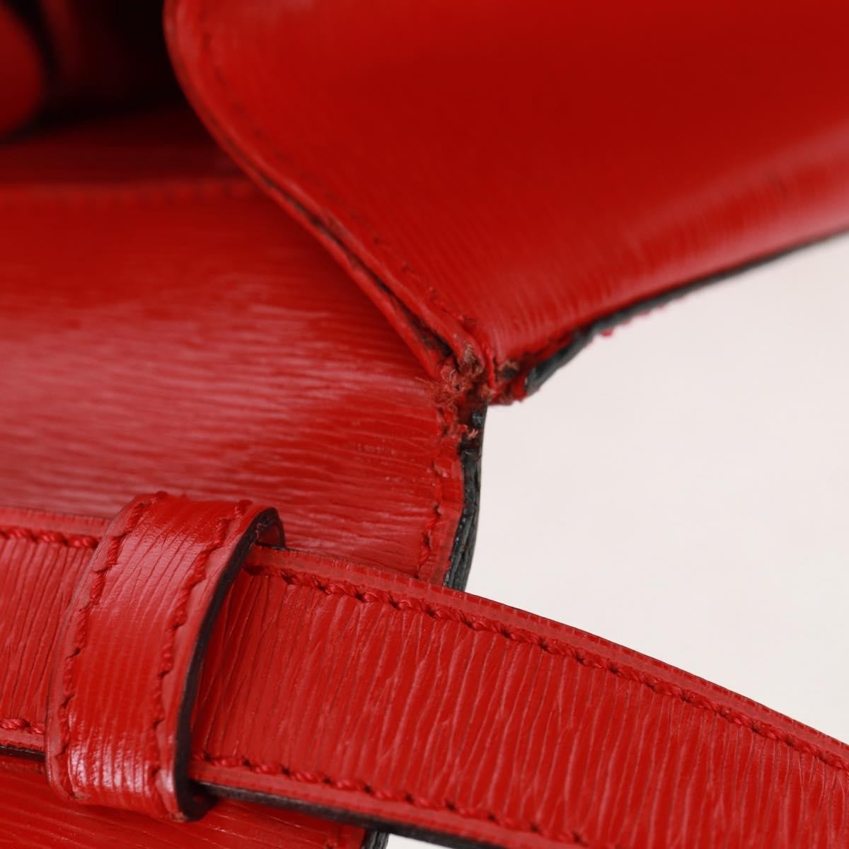 Celine Vintage Triomphe Flap Bag Leather, RED, LEATHER, Shoulder bag
