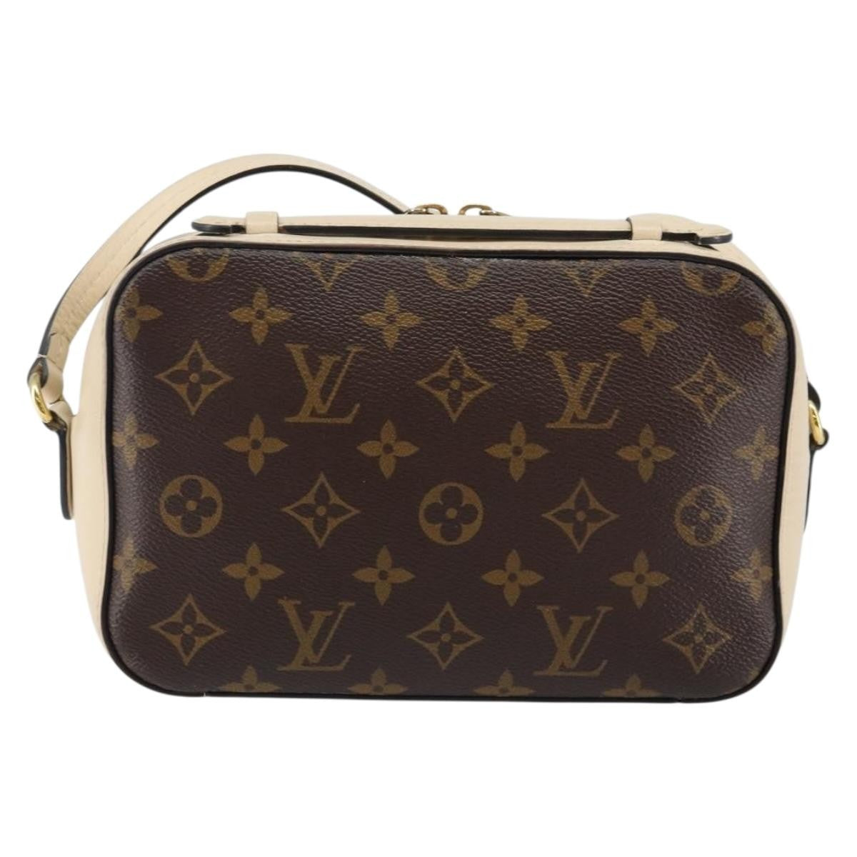 Louis Vuitton Saintonge Handbag Monogram Canvas with Leather, BROWN, CANVAS, Handbag