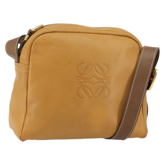 Loewe Anagram Shoulder Bag Leather, BROWN, LEATHER, Shoulder bag