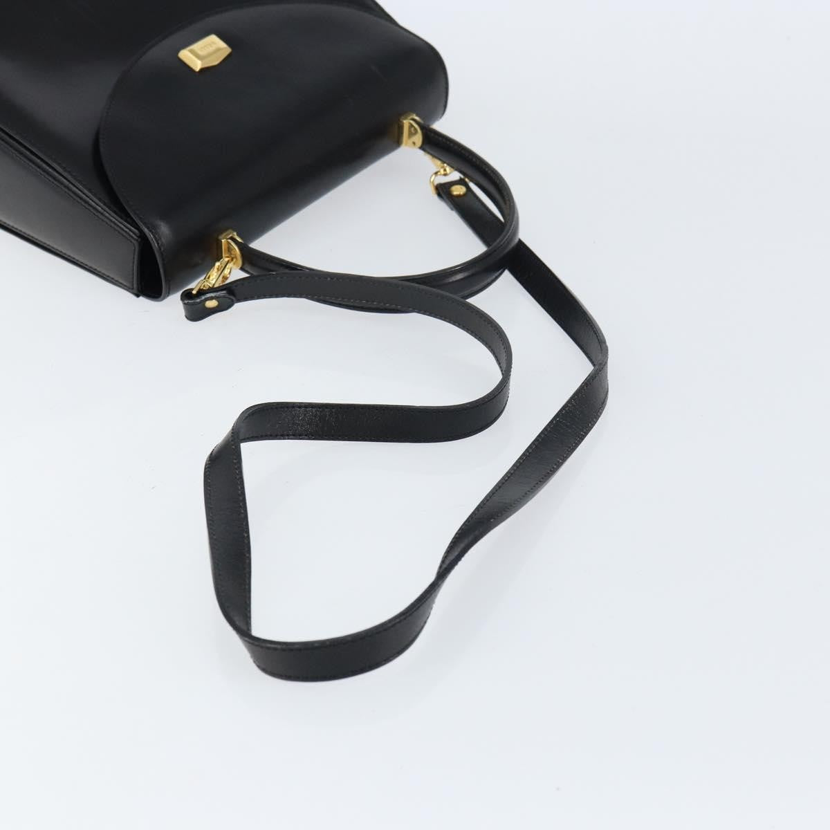 Bally Vintage Handbag Leather, BLACK, LEATHER, Handbag