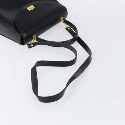 Bally Vintage Handbag Leather, BLACK, LEATHER, Handbag