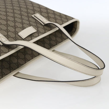 Gucci Plus Tote GG Coated Canvas with Leather, Beige, Canvas, Tote Bag