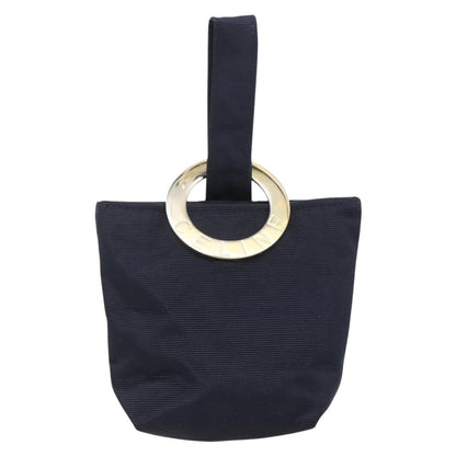 Celine Circle Logo Pouch Nylon, NAVY, NYLON, Clutche & pouche