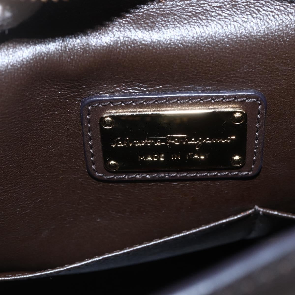 Salvatore Ferragamo Sofia Satchel Leather, BROWN, LEATHER, Handbag