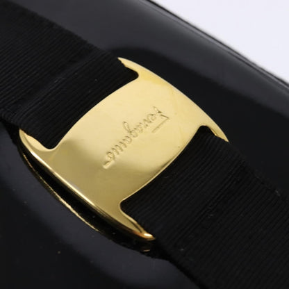 Salvatore Ferragamo Vara Bow camera Shoulder Bag Patent Leather, BLACK, PATENT_LEATHER, Shoulder bag