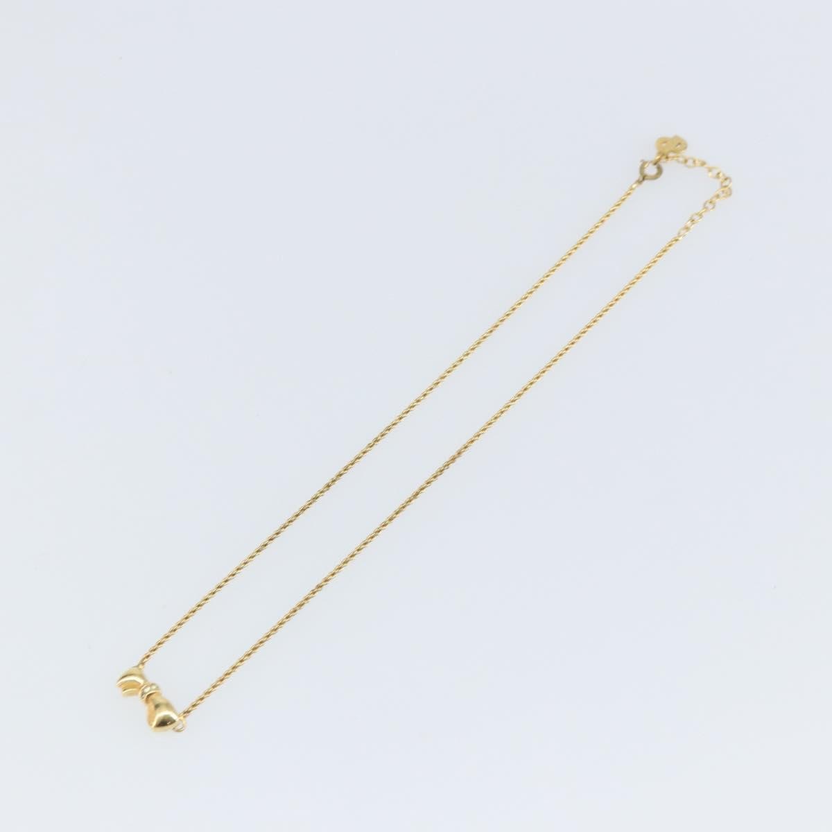 Christian Dior Vintage CD Pendant Necklace Metal, GOLD, METAL, Necklace