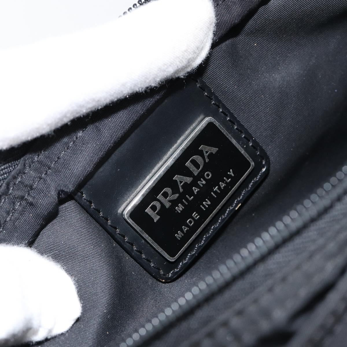 Prada Flat Messenger Bag Tessuto, BLACK, NYLON, Shoulder bag