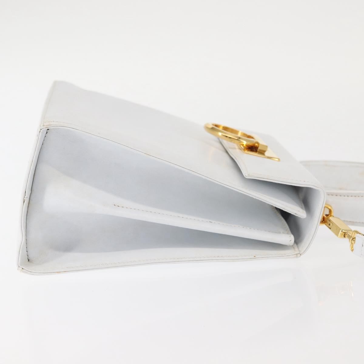 Salvatore Ferragamo Gancini Convertible Top Handle Bag Leather, WHITE, LEATHER, Handbag