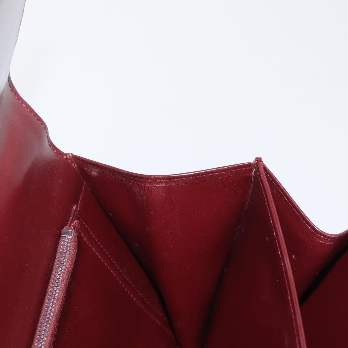 Gucci Vintage Handbag Leather, BURGUNDY, LEATHER, Handbag