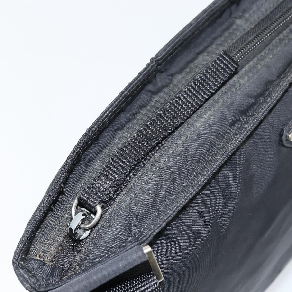 Prada Flat Messenger Bag Tessuto, BLACK, NYLON, Shoulder bag