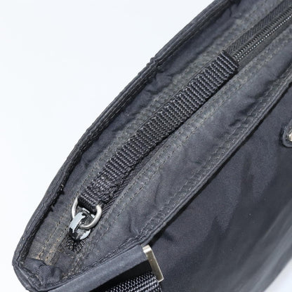 Prada Flat Messenger Bag Tessuto, BLACK, NYLON, Shoulder bag