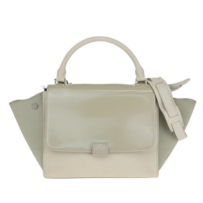 Celine Trapeze Bag Leather, BEIGE, LEATHER, Handbag