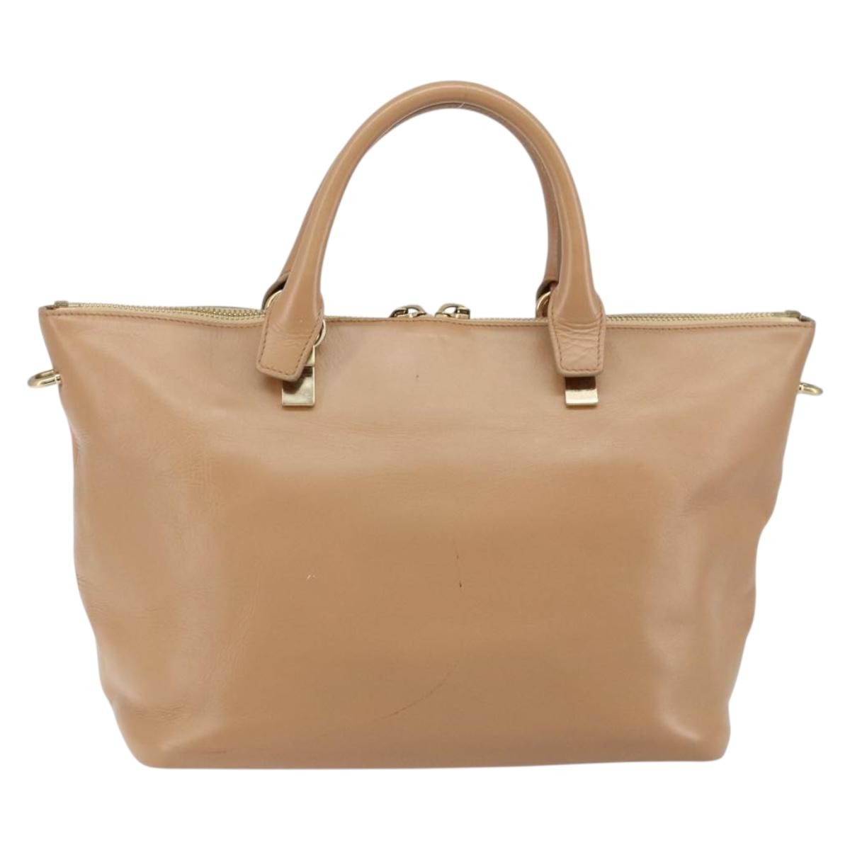 Chloe Bicolor Baylee Satchel Leather, ORANGE, LEATHER, Handbag